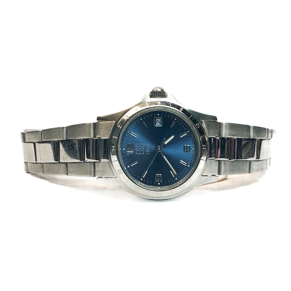 ESQ by Movado NEW Women's Classic Sport II Watch Blue Face E5100 New Battery